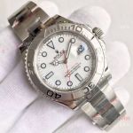 Swiss ETA2836 Replica Rolex Yacht-Master Watch SS White Dial